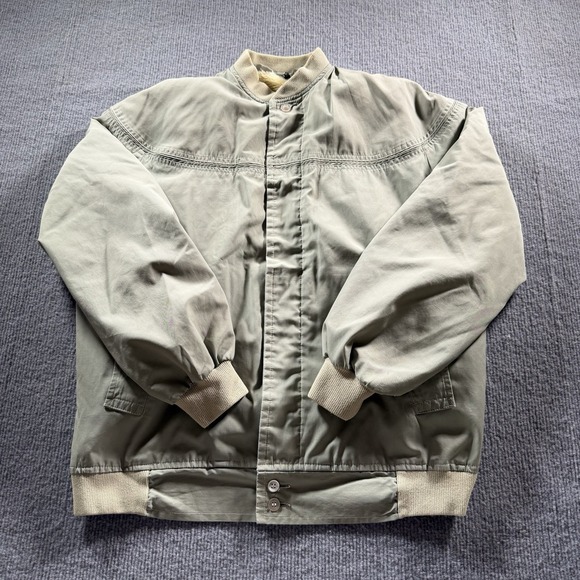 Vintage Kentfield Jacket Mens Medium Beige Sherpa Lined 80s Retro - Picture 2 of 8